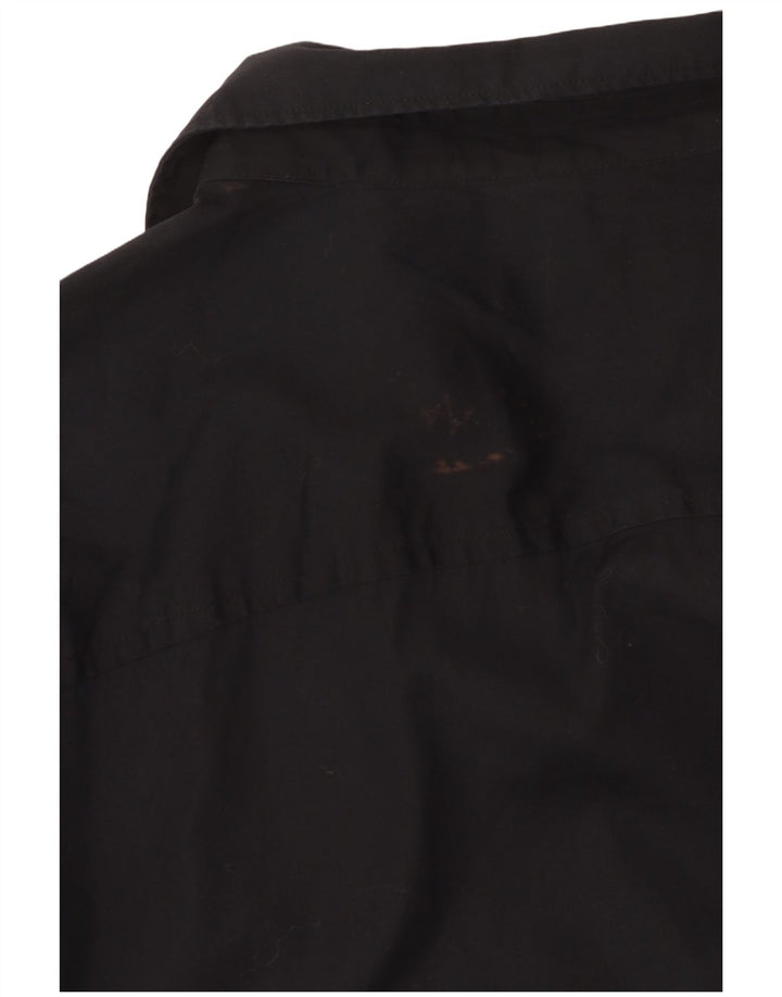 Ανδρικό πουκάμισο CALVIN KLEIN, μεσαίο μαύρο βαμβακερό