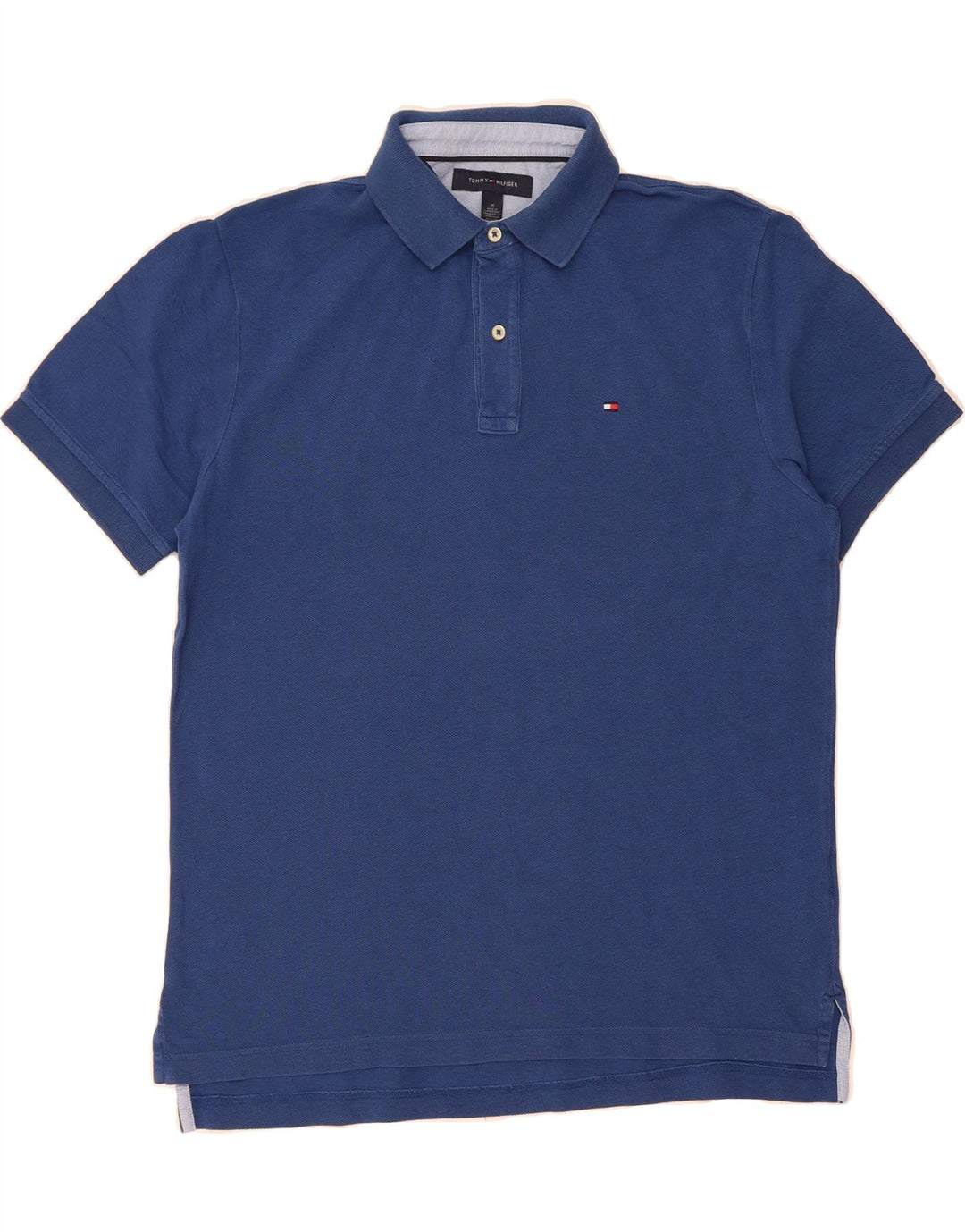 TOMMY HILFIGER Mens Polo Shirt Medium Blue Cotton Vintage Tommy Hilfiger and Second-Hand Tommy Hilfiger from Messina Hembry 