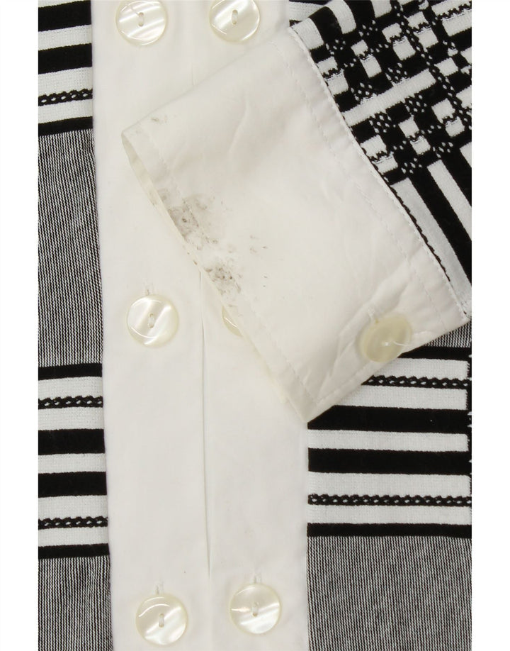 NARACAMICIE Γυναικείο πουκάμισο με διπλό στήθος Μπλούζα UK 14 Μεσαίο γκρι τσεκ