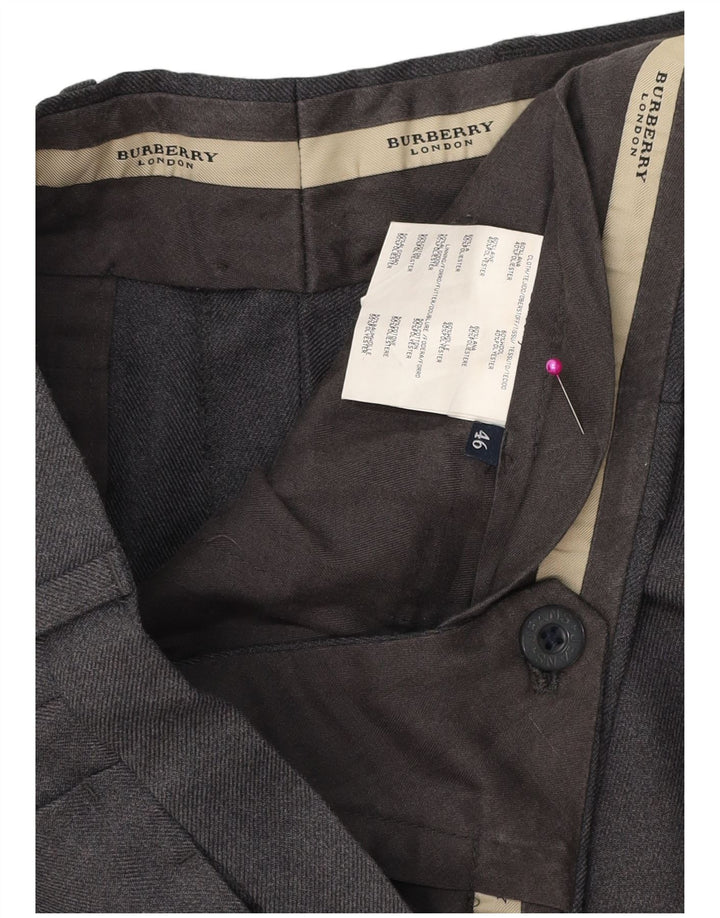 Burberry Ανδρικό κοστούμι παντελόνι IT 46 Small W34 L30 Grey Polyester