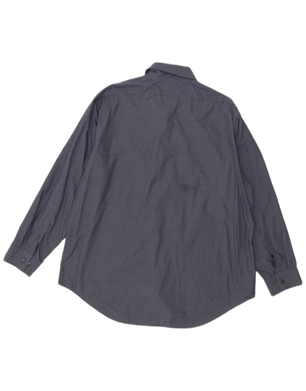 Ανδρικό πουκάμισο Calvin Klein Slim Fit μέγεθος 17 1/2 XL Navy Blue Gingham Cotton