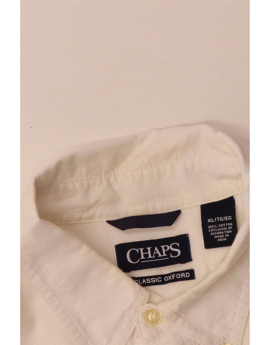 Chaps Mens Classic Oxford Shirt XL Λευκό βαμβακερό