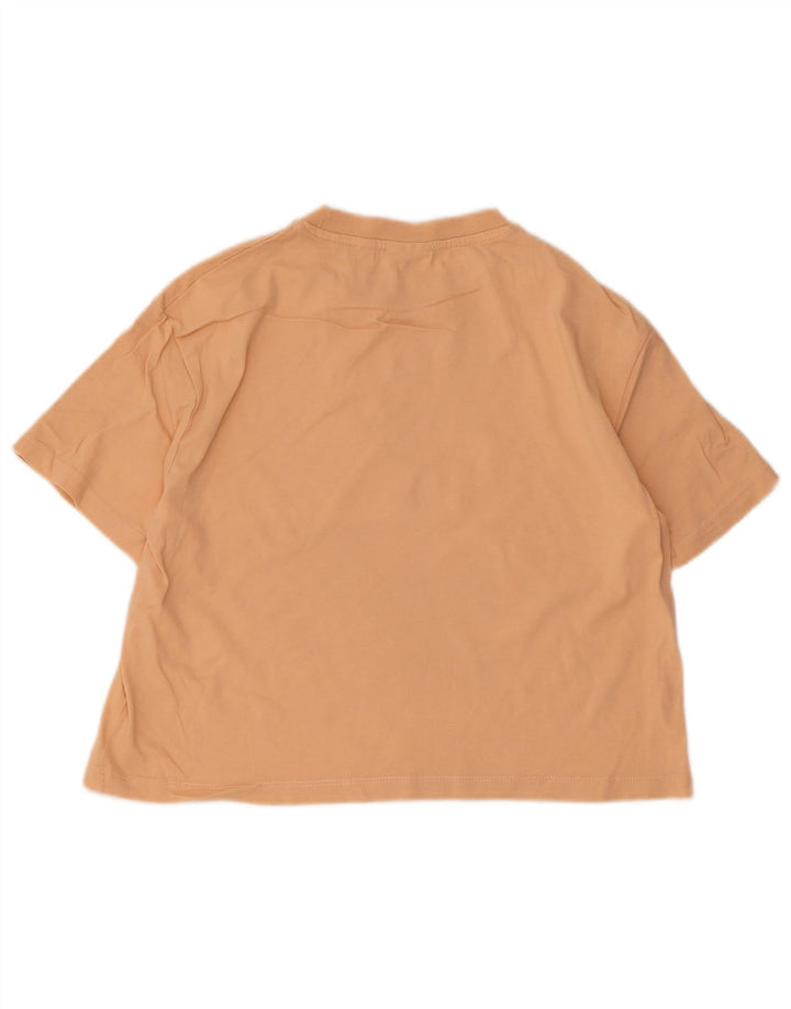 Γυναικείο γραφικό μπλουζάκι Guess Crop Top UK 12 Medium Orange