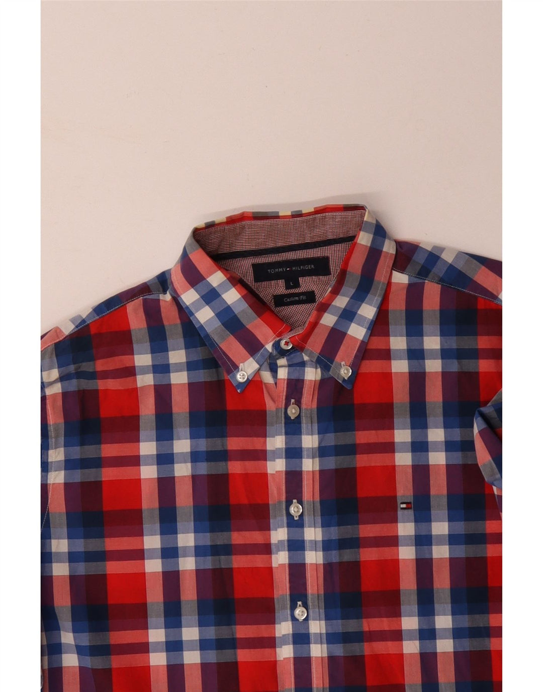 TOMMY HILFIGER Ανδρικό Πουκάμισο Προσαρμοσμένης Εφαρμογής Μεγάλο Πολύχρωμο Βαμβακερό