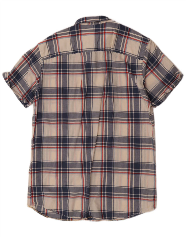 Jack & Jones Ανδρικό κοντομάνικο πουκάμισο μεγάλο μπλε βαμβακερό
