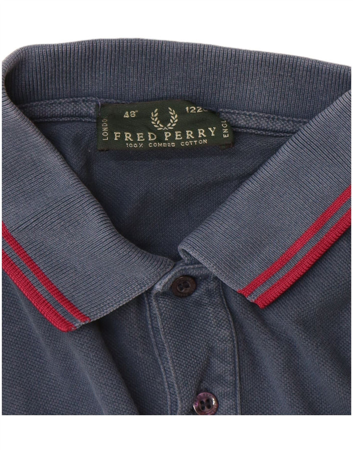 Fred Perry Ανδρικό πουκάμισο Polo μεγάλο μπλε ναυτικό βαμβακερό