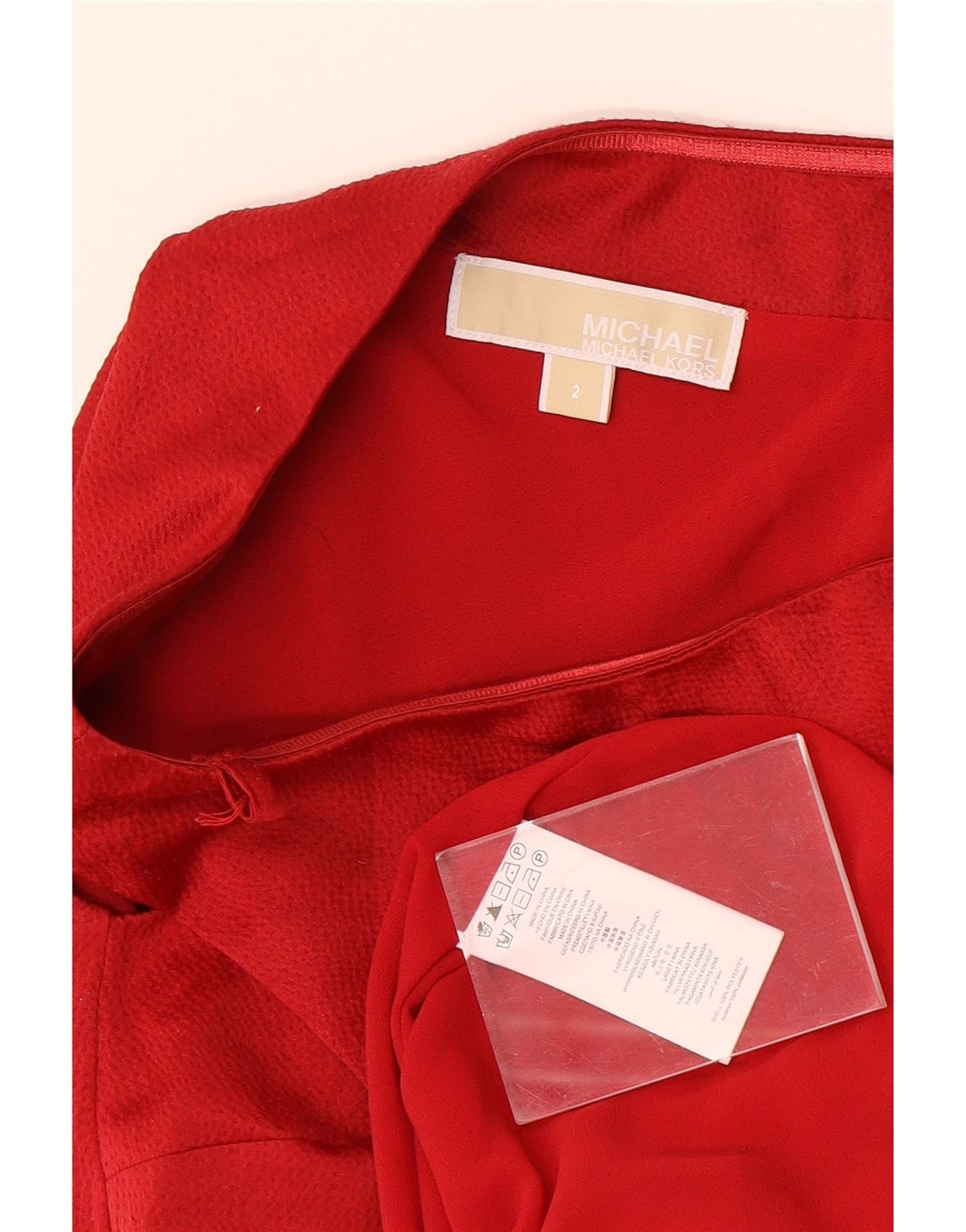 Michael Kors Γυναικείο φόρεμα με έναν ώμο US 2 XS Red Polyester