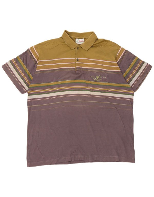 AUSTRALIAN L'ALPINA Ανδρικό μπλουζάκι πόλο IT 54 XL Πράσινο ριγέ