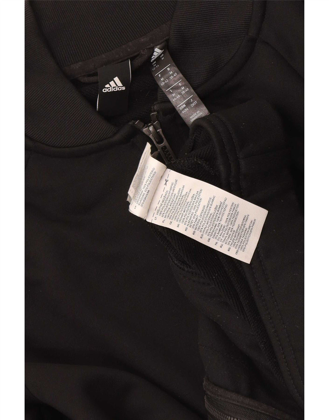 Γυναικεία αθλητική φόρμα Adidas Top Jacket UK 12/14 Medium Black Polyester