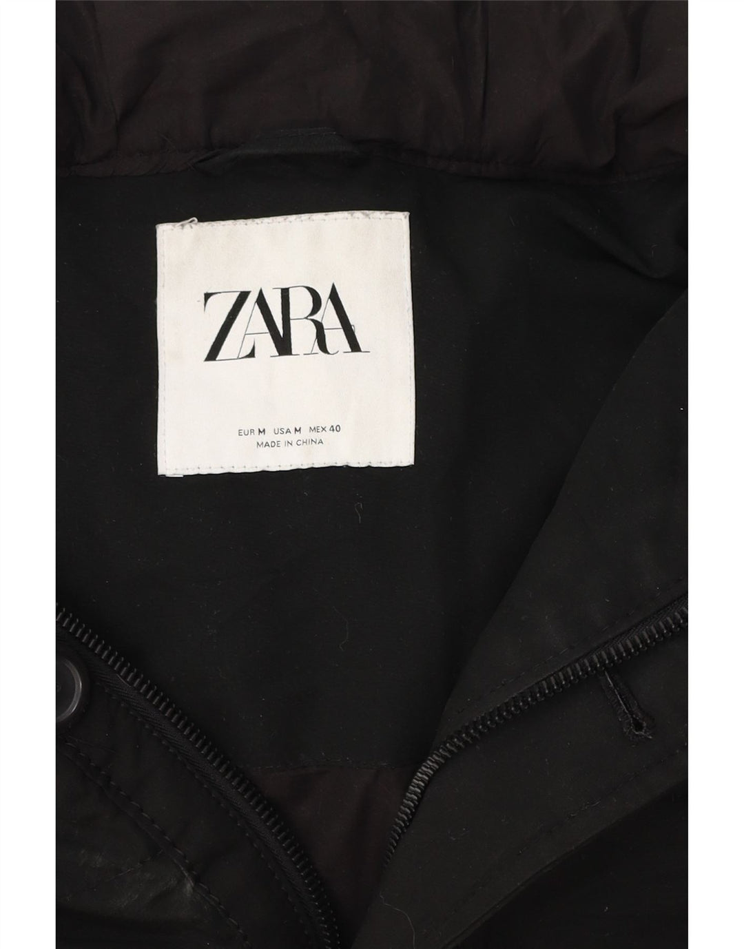 Zara Ανδρικό μπουφάν με κουκούλα UK 38 Medium Black