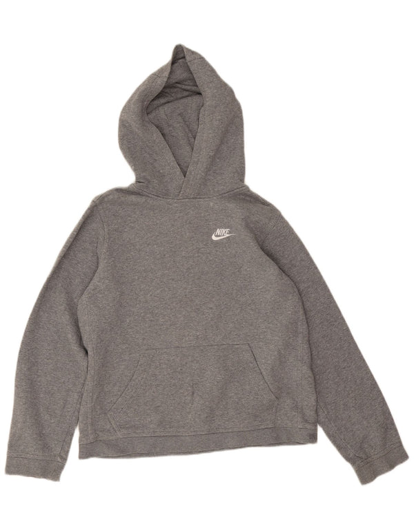 Nike Girls Hoodie Jumper 13-14 Years XL Γκρι βαμβακερό