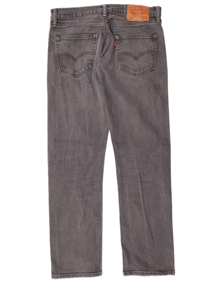 LEVI'S Ανδρικό τζιν 504 ίσιο W32 L29 Γκρι βαμβακερό
