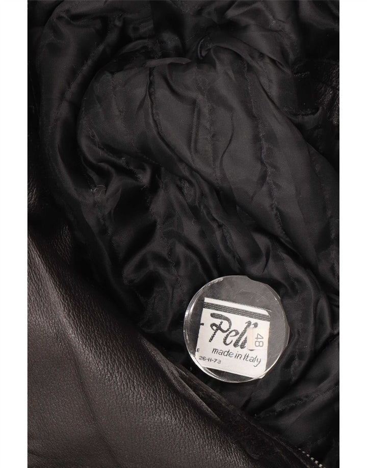 Vintage Ανδρικό Δερμάτινο Παλτό IT 48 Medium Black Leather