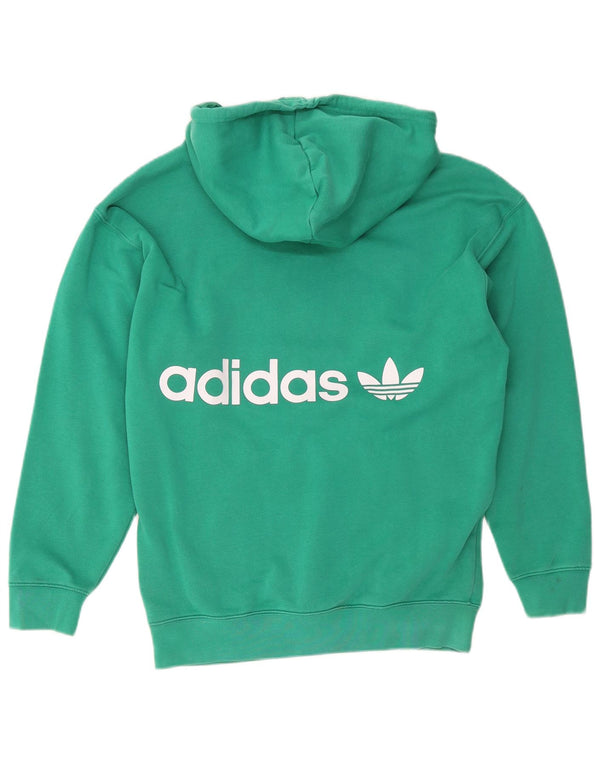 Adidas Γυναικείο Hoodie Jumper UK 12/14 Μεσαίο πράσινο βαμβακερό