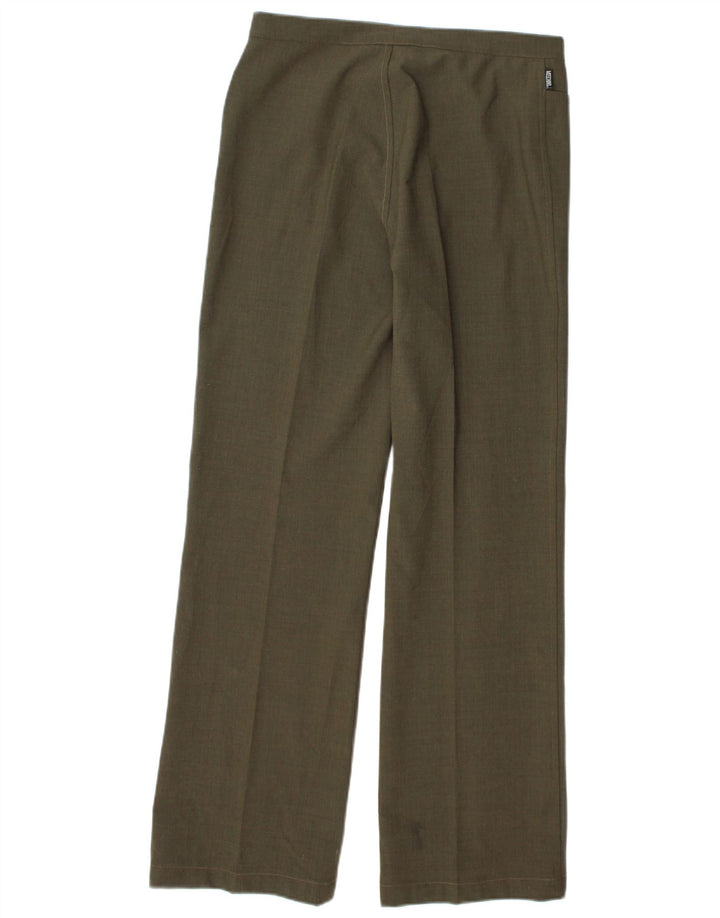 MOSCHINO Womens Straight Suit Trousers UK 14 Medium W28 L31 Khaki