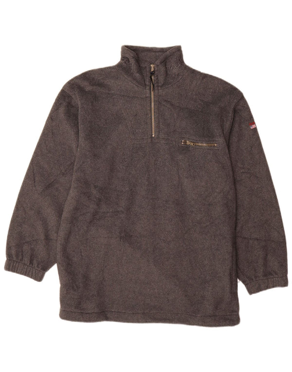 GANT Boys Tall Zip Neck Fleece Jumper 13-14 ετών 2XL Grey Polyester