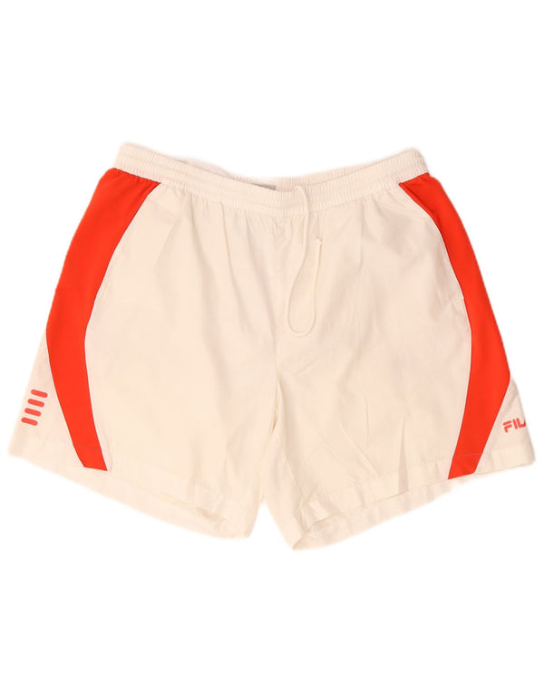Fila Mens Sport Shorts Large White Colourblock Polyester