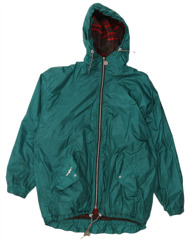 Ανδρικό παλτό αντιανεμικό με κουκούλα VINTAGE UK 42 XL Πράσινο Πολυαμίδιο