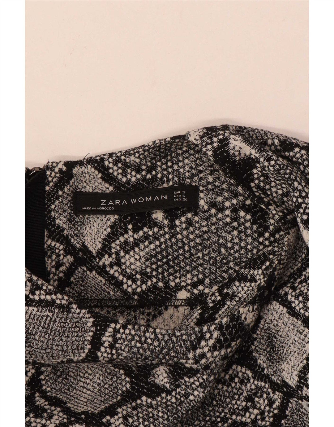 Zara Γυναικείο φόρεμα Shift UK 10 Small Grey Animal Print