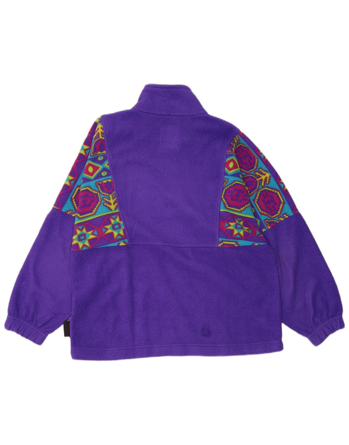 Cape Horn Ανδρικό φερμουάρ με λαιμόκοψη Fleece Jumper Μεσαίο Μωβ Γεωμετρικό