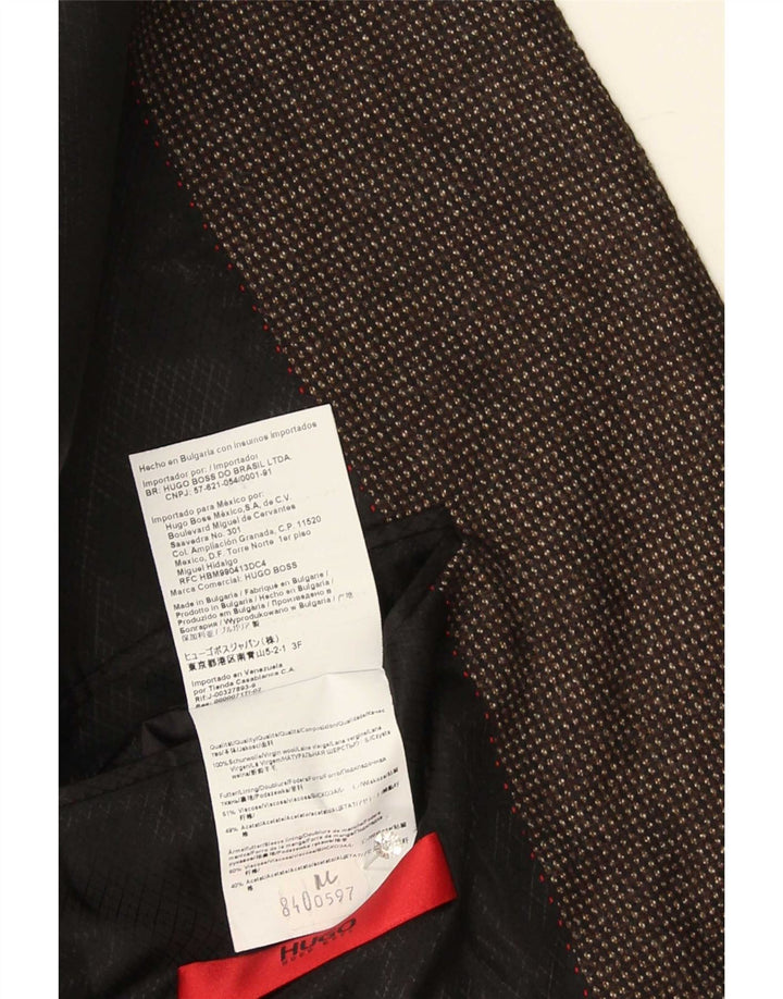 Ανδρικό σακάκι σακάκι Hugo Boss US 44 2XL καφέ με στίγματα