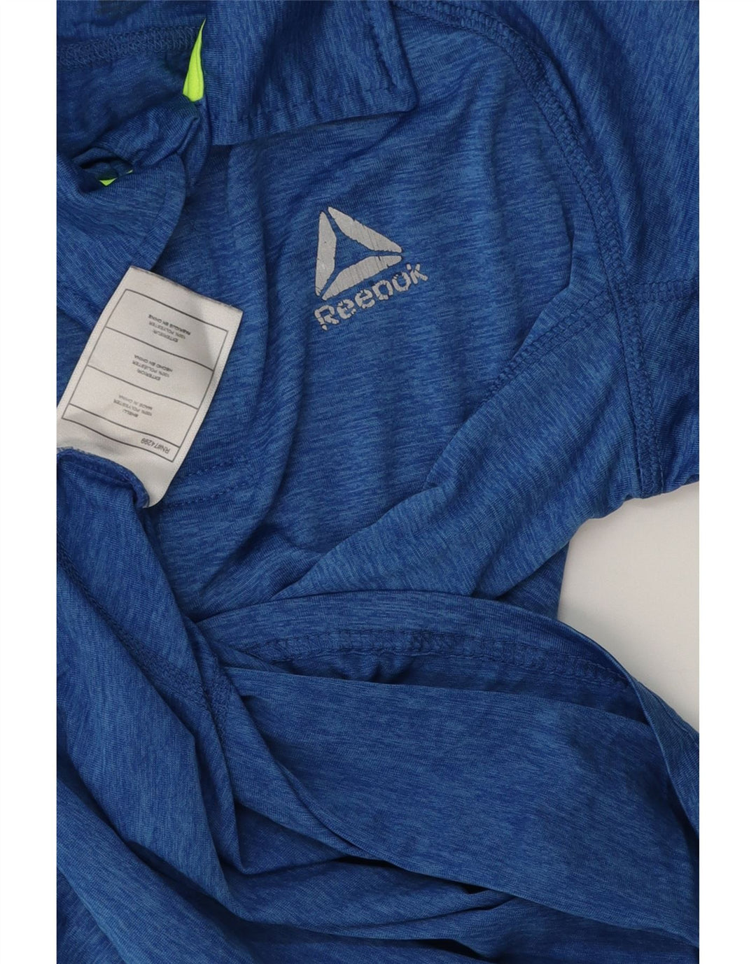 REEBOK Boys Polo πουκάμισο 11-12 ετών Blue Flecked Polyester