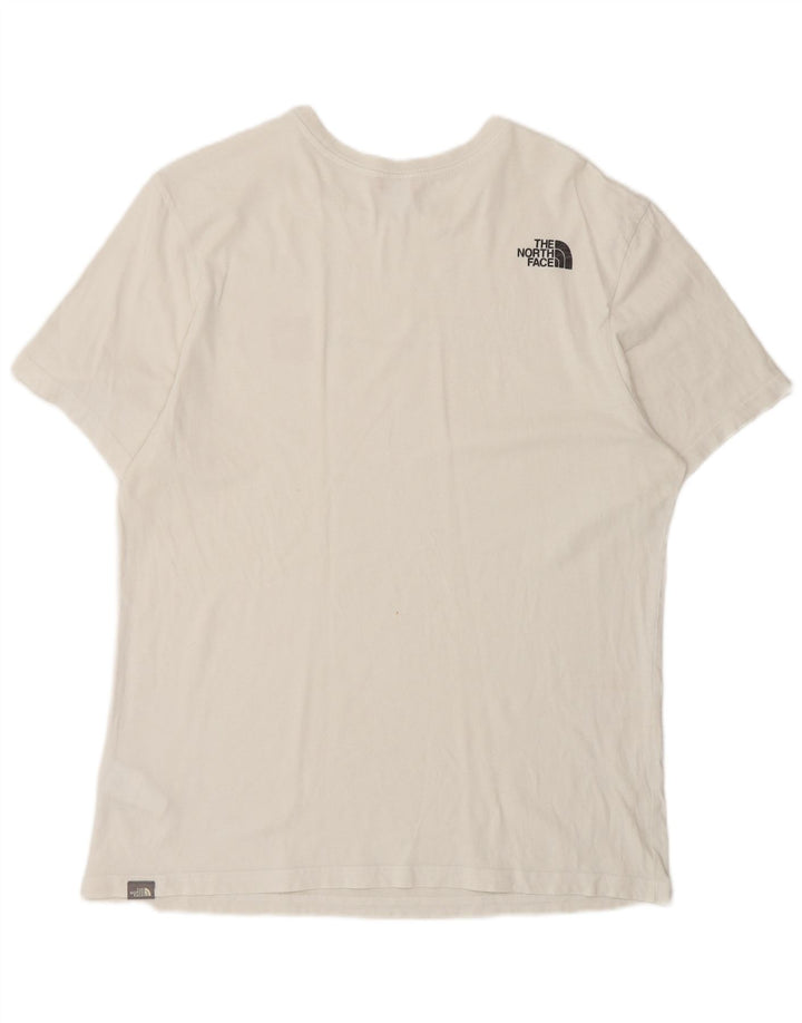 THE NORTH FACE Ανδρικό γραφικό T-Shirt Top μεγάλο λευκό βαμβακερό
