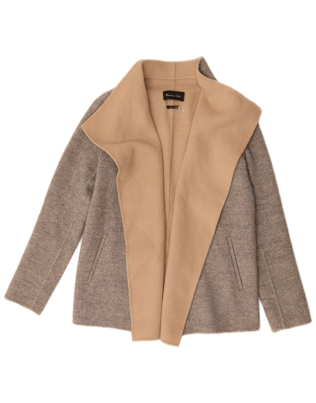 Massimo Dutti Γυναικείο ανοιχτό μπουφάν UK 6 XS Grey Colourblock