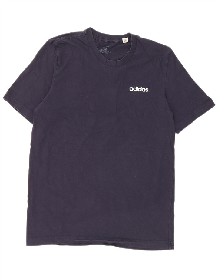 Ανδρικό T-Shirt Adidas Top Βαμβακερό μεσαίο Navy Blue