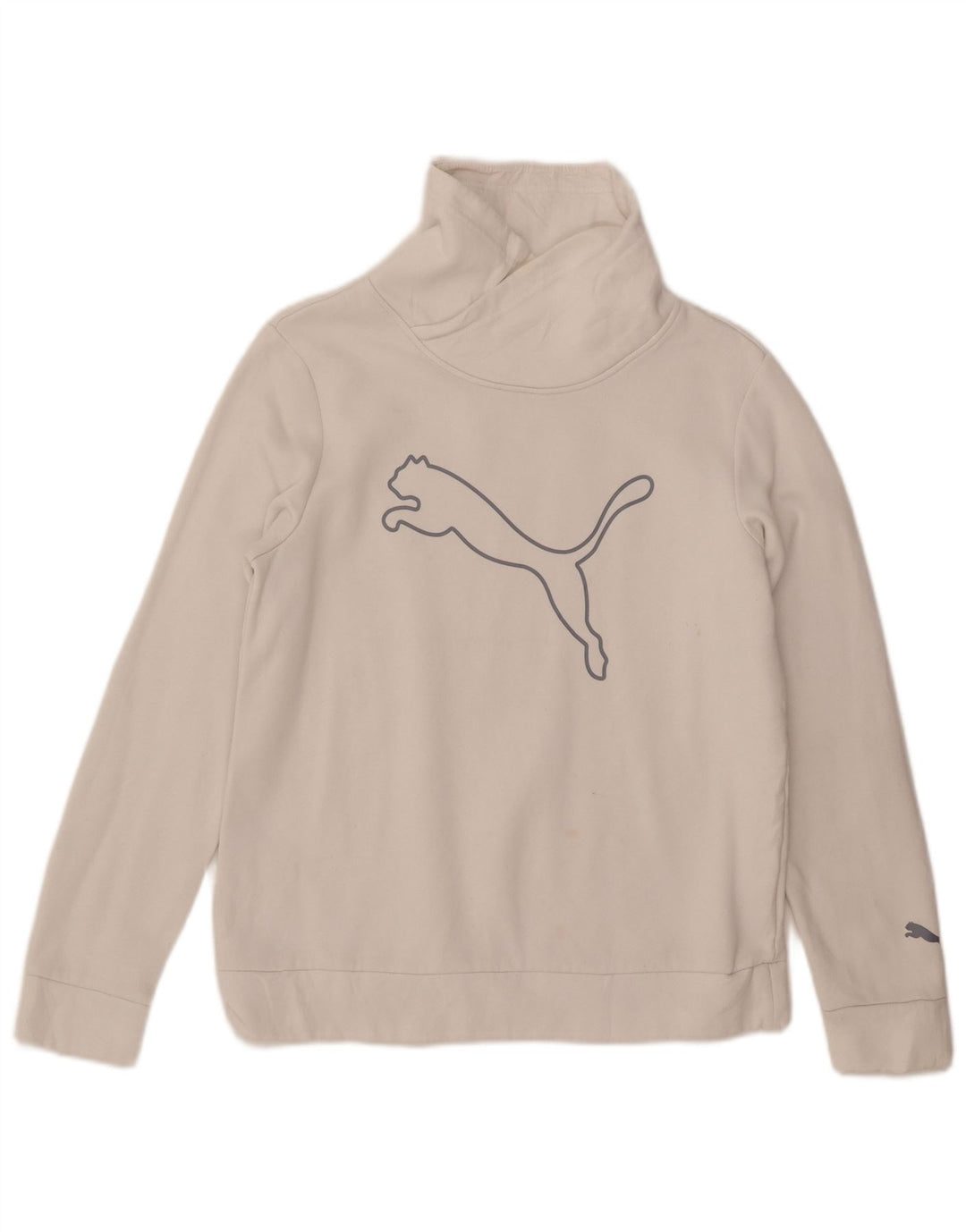 Γυναικεία γραφική φούτερ Puma Jumper UK 14 Μεσαίο λευκό βαμβακερό