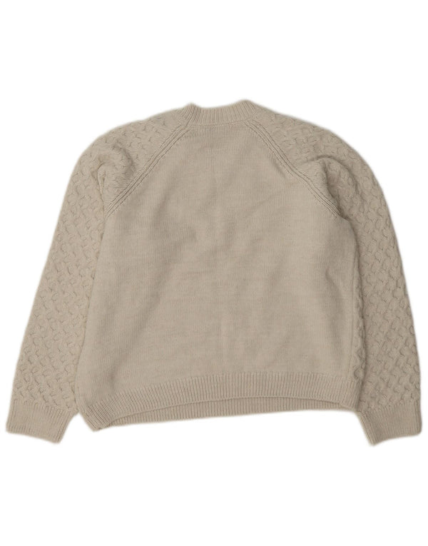 Marks & Spencer Γυναικείο πουλόβερ Crop Crew Neck Jumper UK 10 Small Off White