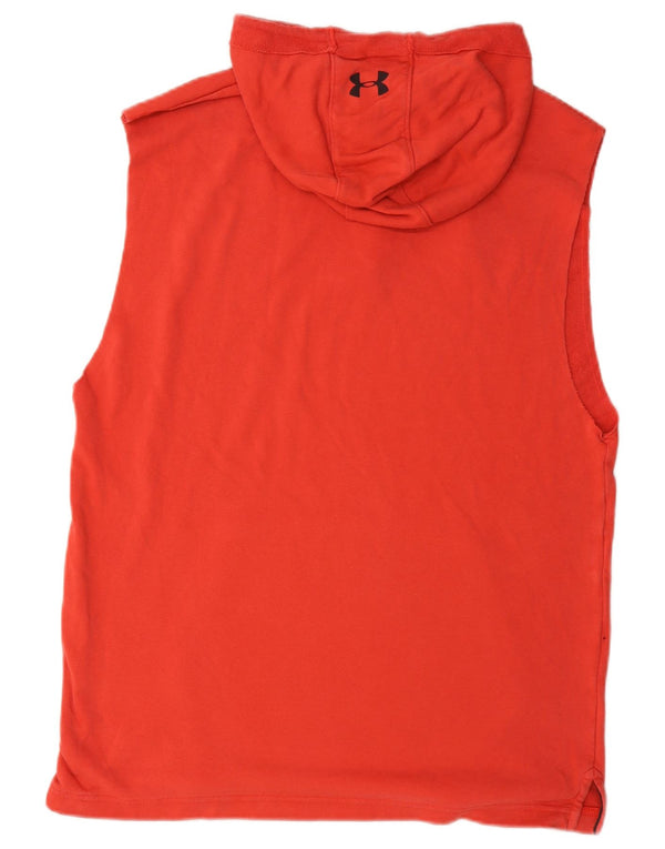 Under Armour Ανδρικό γραφικό αμάνικο μπλουζάκι με κουκούλα μεγάλο κόκκινο