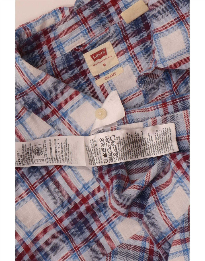 Ανδρικό φανελένιο πουκάμισο Levi's μεσαίο μπλε βαμβακερό