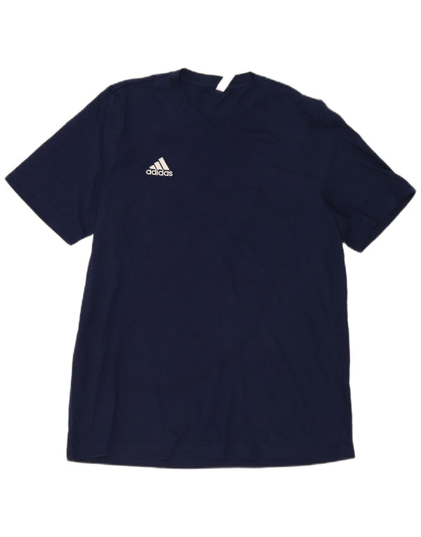 Ανδρικό T-Shirt Adidas Top Large Navy Blue από βαμβάκι