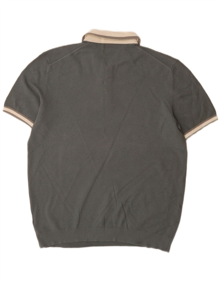 Marks & Spencer Ανδρικό πουλόβερ με λαιμό πόλο XL Γκρι Colourblock