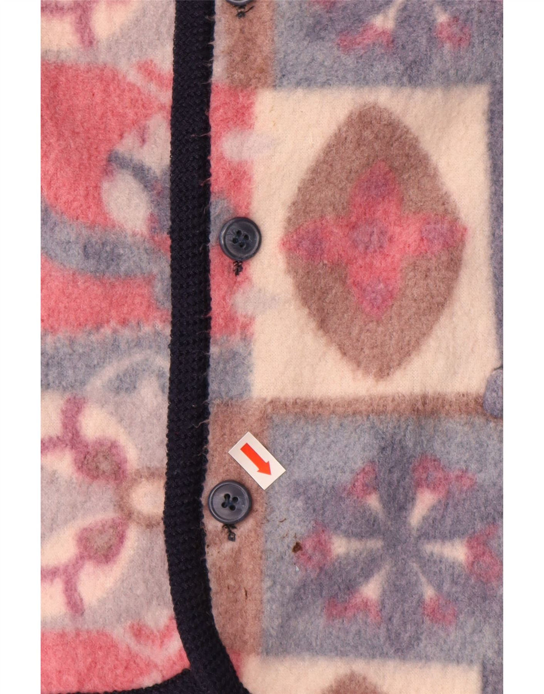 VINTAGE Ανδρικό Fleece Gilet UK 42 XL Πολύχρωμο Fair Isle Polyester