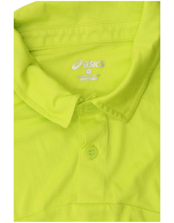 Ανδρικό πουκάμισο πόλο Asics, μεσαίο κίτρινο αθλητικό