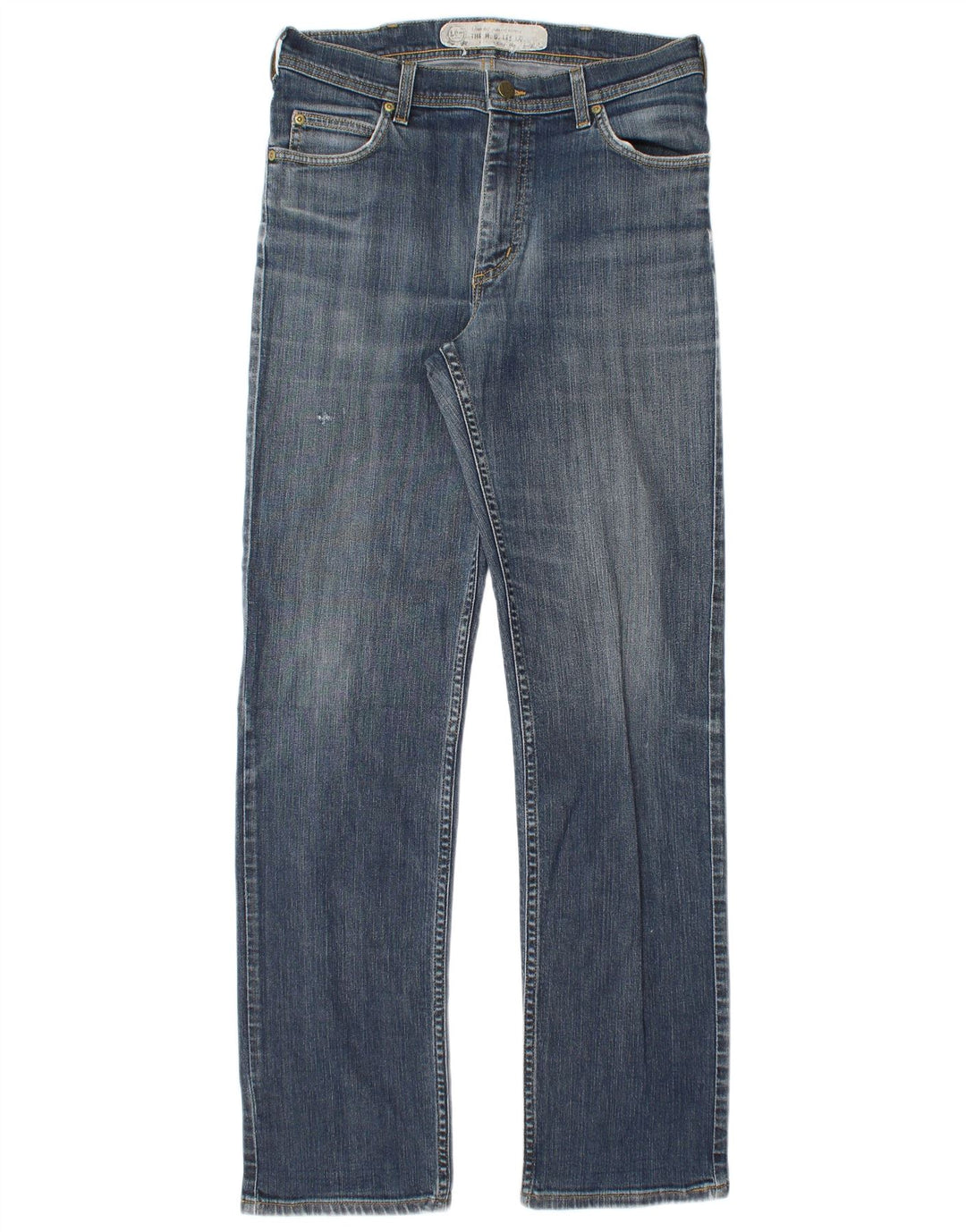 Lee Mens Brooklyn Straight Jeans W31 L32 Blue Cotton
