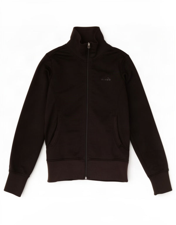 Γυναικεία αθλητική φόρμα Diadora Top Jacket UK 12 Medium Black Polyester