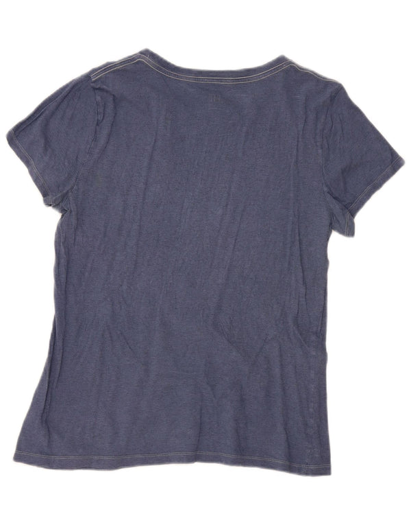 Γυναικείο γραφικό T-Shirt Gap Top UK 14 Large Navy Blue από βαμβάκι