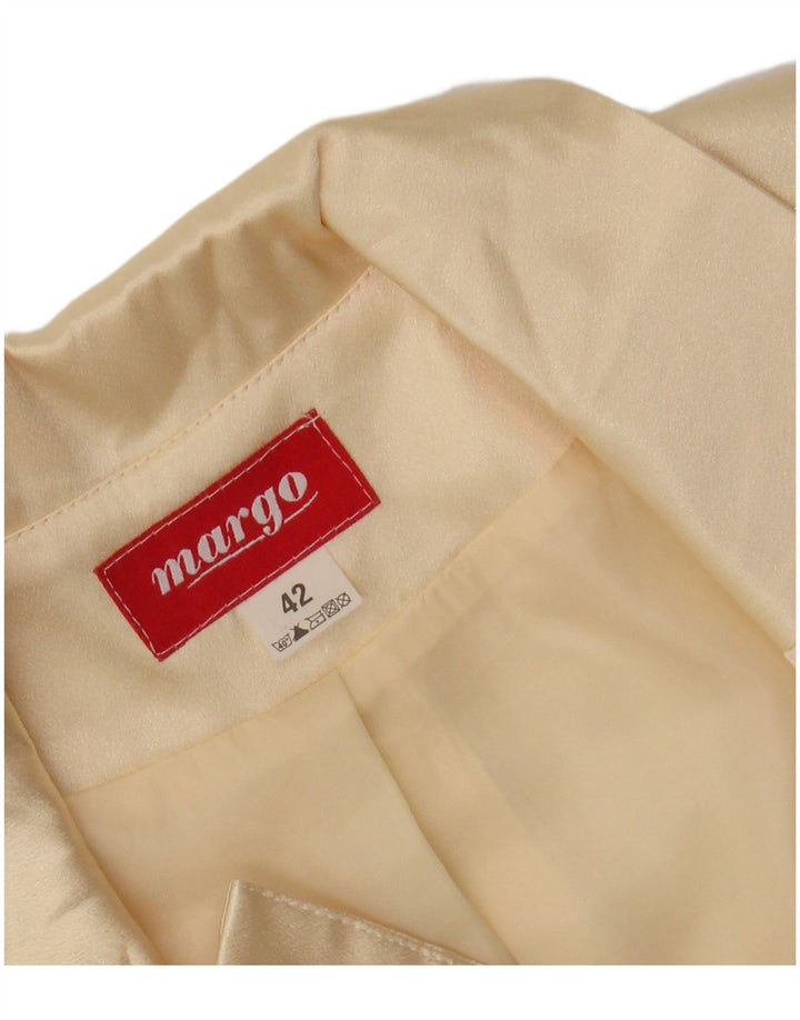 Vintage γυναικείο 1/2 μανίκι Bolero Top IT 42 Medium Off White