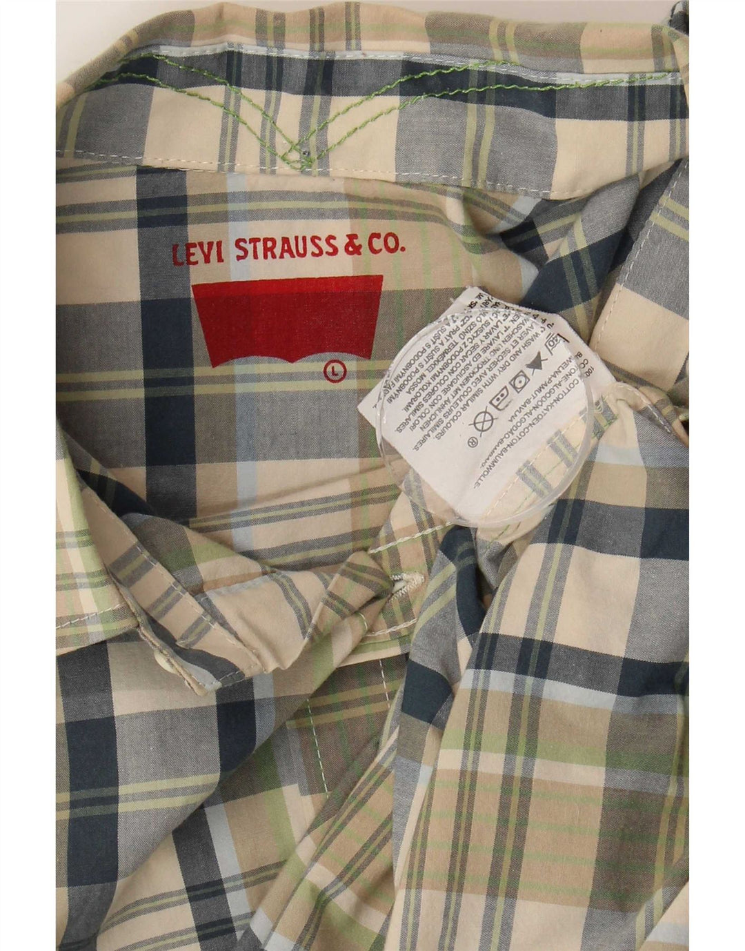 Ανδρικό κοντομάνικο πουκάμισο Levi's πράσινο βαμβακερό