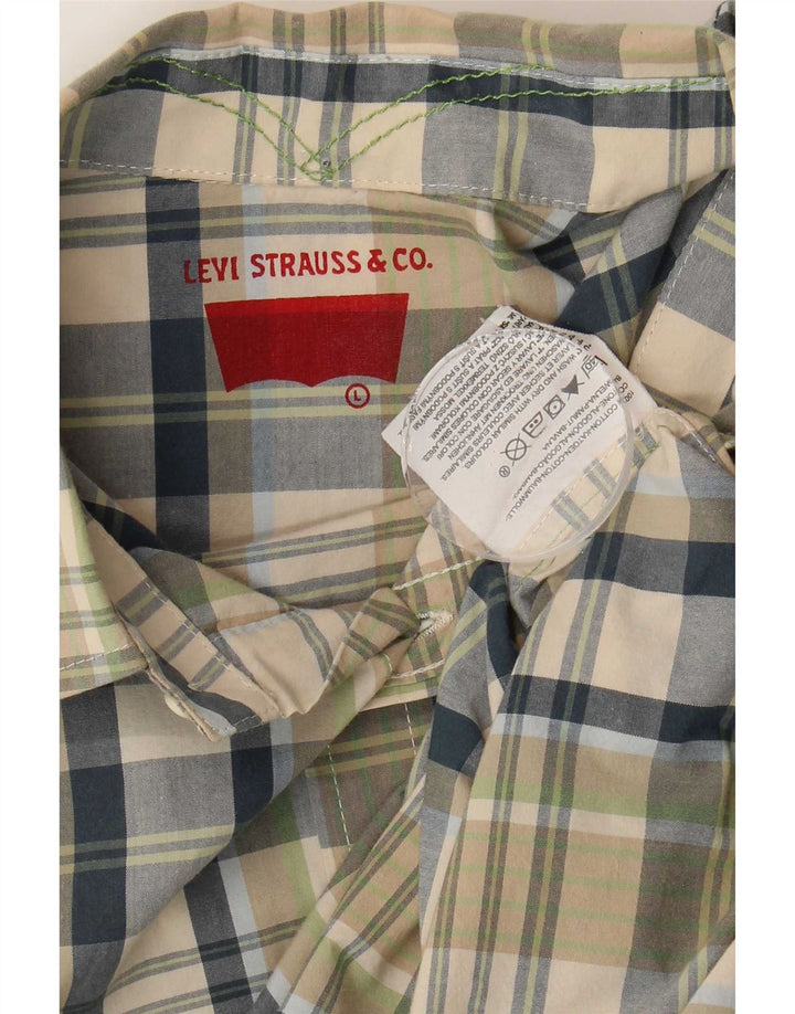 Ανδρικό κοντομάνικο πουκάμισο Levi's πράσινο βαμβακερό
