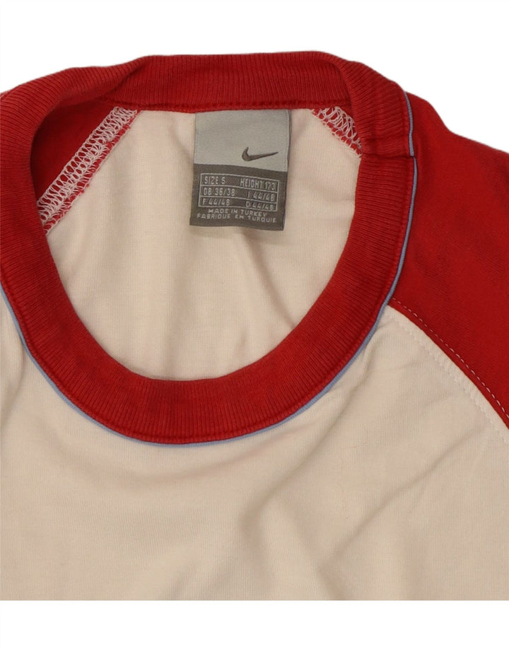 Ανδρικό γραφικό μπλουζάκι NIKE Top UK 36/38 Small White Colourblock