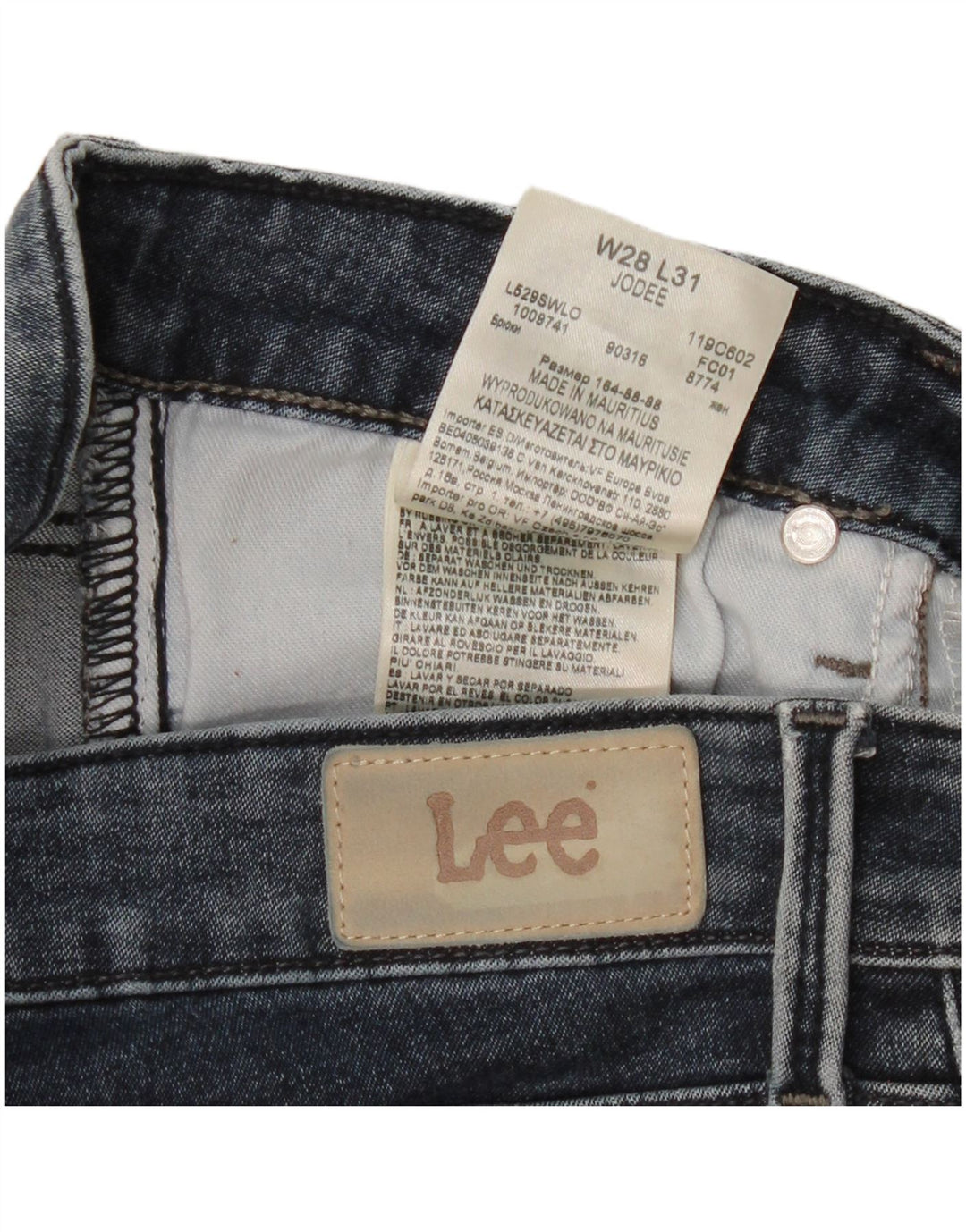 Lee Womens Jodee Skinny Jeans W28 L31 Navy Blue Cotton