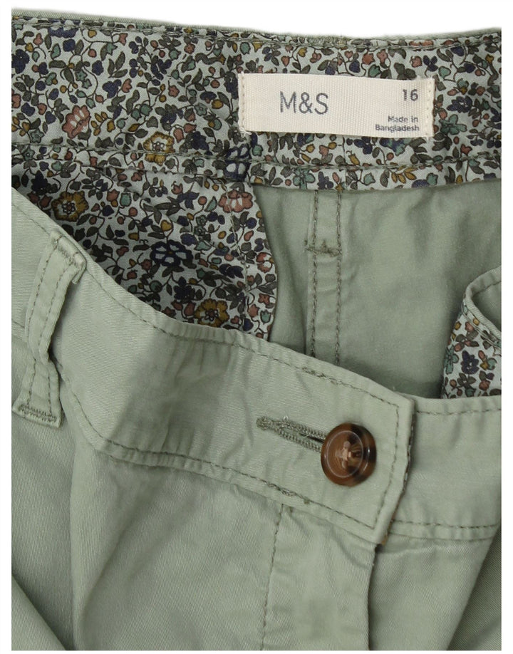 Marks & Spencer Γυναικείο σορτς Chino UK 16 Large W38 Πράσινο