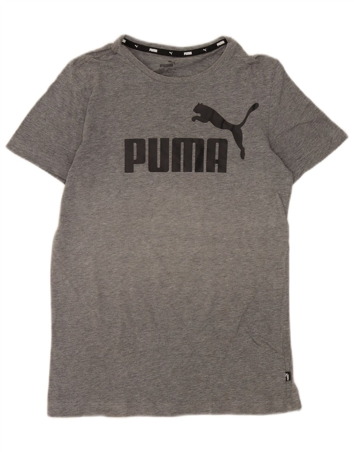 Puma Boys Graphic T-Shirt Top 13-14 Years Grey