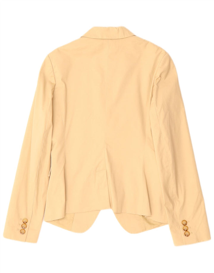 BENETTON Γυναικείο Μπουφάν Blazer με 2 Κουμπιά IT 42 Βαμβακερό μεσαίο μπεζ