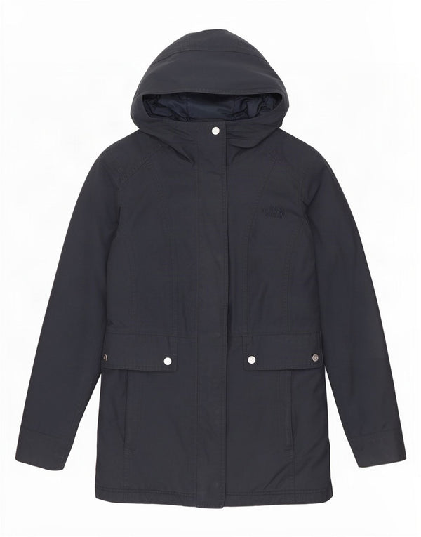 The North Face γυναικείο μπουφάν Parka με κουκούλα UK 10 Small Navy Blue Cotton