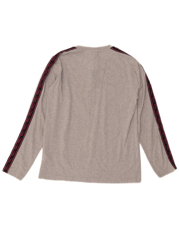 AUSTRALIAN L'ALPINA Γυναικείο γραφικό μακρυμάνικο τοπ 10 UK Small Grey